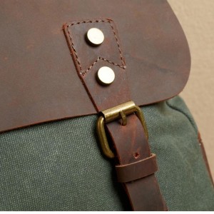 AT1 MESSENGER I VINTAGE™ Mallette porte-documents en canvas et cuir naturel, sac à bandoulière 5 couleurs 